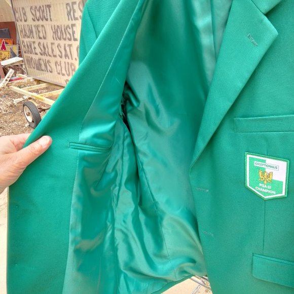 MAXWELL PARK Blazer Kelly Green 44S Exceptionalis PGA III Champion Patch - Picture 5 of 10